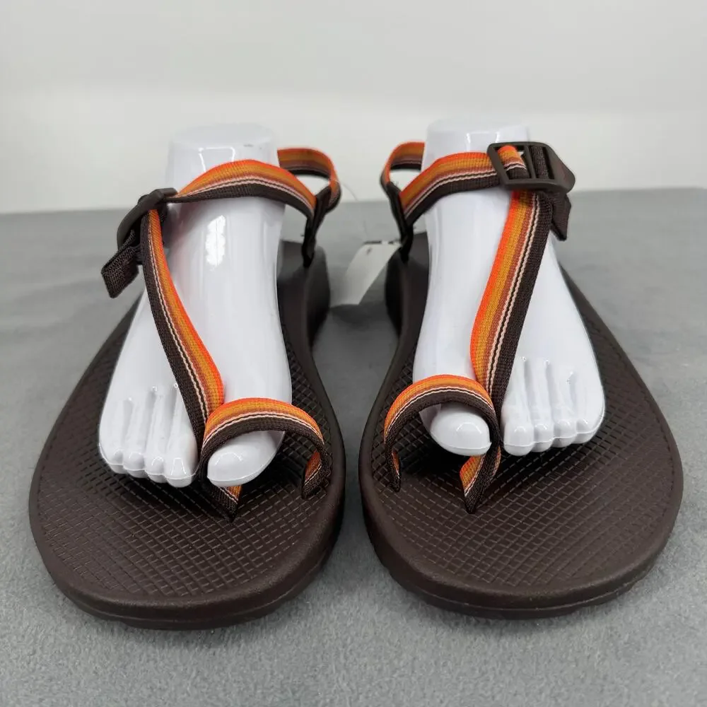 Chaco Bodhi Belt Java Sandals Mens 12 Brown Orange Toe Loop JCH108607‎
